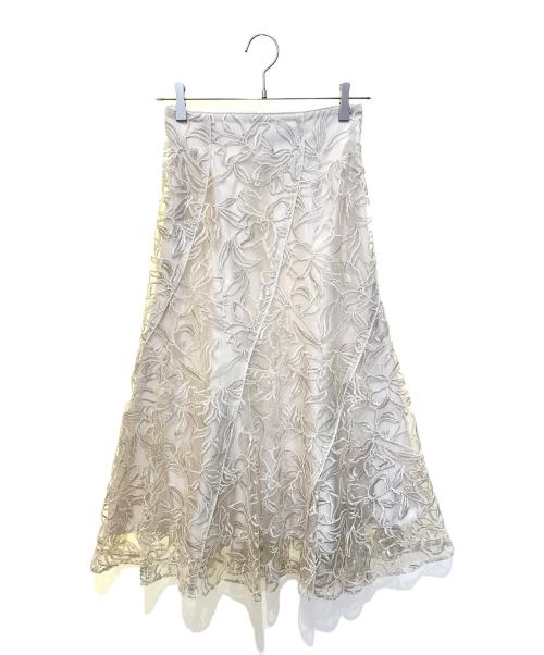 Mystrada（マイストラーダ）Mystrada (マイストラーダ) マロウレーススカート 33331610 ベージュ サイズ:SIZE 34の古着・服飾アイテム