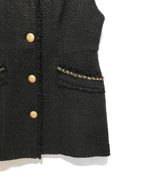Apuweiser-riche（アプワイザーリッシェ）Apuweiser-riche (アプワイザーリッシェ) ツイードベスト 23144070 ブラック サイズ:SIZE 1の古着・服飾アイテム