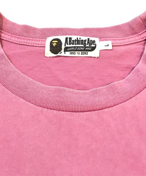 A BATHING APE（ア ベイシング エイプ）A BATHING APE (ア ベイシング エイプ) GENERALS PRINT T-SHIRT ピンク サイズ:Lの古着・服飾アイテム
