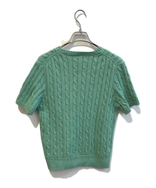 POLO RALPH LAUREN（ポロ・ラルフローレン）POLO RALPH LAUREN (ポロ・ラルフローレン) ケーブルニット グリーン サイズ:XLの古着・服飾アイテム