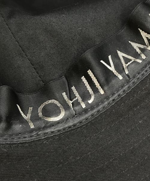Yohji Yamamoto pour homme（ヨウジヤマモト プールオム）Yohji Yamamoto pour homme (ヨウジヤマモト プールオム) レザーリボンウールギャバジンフェドラハット ブラックの古着・服飾アイテム