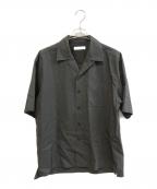 cornierコルニエ）の古着「WOOL PAPER HALF SLEEVE SHIRTS」｜ブラック