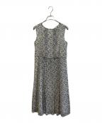 MACKINTOSH PHILOSOPHYマッキントッシュ フィロソフィー）の古着「フラワープリントノースリーブワンピース」｜ベージュ