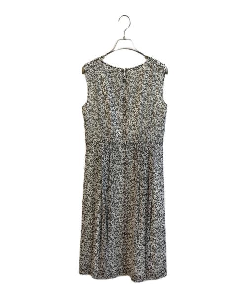 MACKINTOSH PHILOSOPHY（マッキントッシュ フィロソフィー）MACKINTOSH PHILOSOPHY (マッキントッシュ フィロソフィー) フラワープリントノースリーブワンピース ベージュ サイズ:Mの古着・服飾アイテム