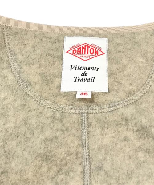 DANTON（ダントン）DANTON (ダントン) ノーカラーフリースジャケット グレー サイズ:Sの古着・服飾アイテム