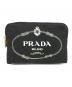 PRADA（プラダ）の古着「カナパロゴポーチ 1NA021」｜ブラック