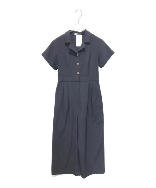 COHINA（コヒナ）COHINA (コヒナ) オープンカラージャンプスーツ　CHF0021 ネイビー サイズ:regular 未使用品の古着・服飾アイテム