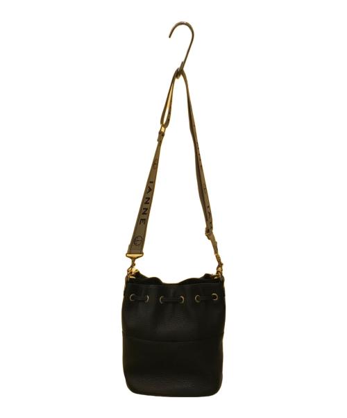 IANNE（イアンヌ）IANNE (イアンヌ) 巾着ショルダーバッグ ブラックの古着・服飾アイテム