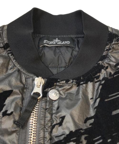 STONE ISLAND（ストーンアイランド）STONE ISLAND (ストーンアイランド) padded bomber jacket　681940503 ブラック サイズ:Mの古着・服飾アイテム