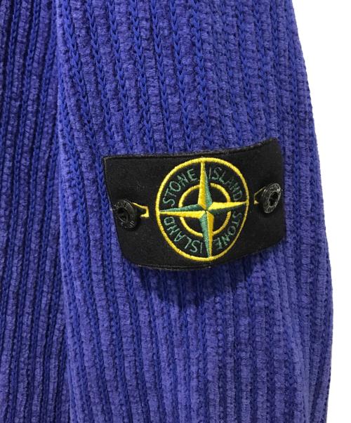 STONE ISLAND（ストーンアイランド）STONE ISLAND (ストーンアイランド) Vネックリブニット　7515554A5 ブルー サイズ:XLの古着・服飾アイテム