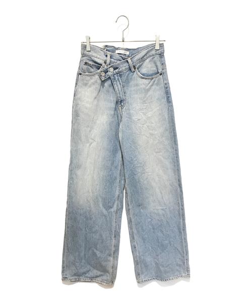 moussy（マウジー）moussy (マウジー) CROSS WAIST WIDE STRAIGHT　010HA211-6001-8 インディゴ サイズ:2の古着・服飾アイテム