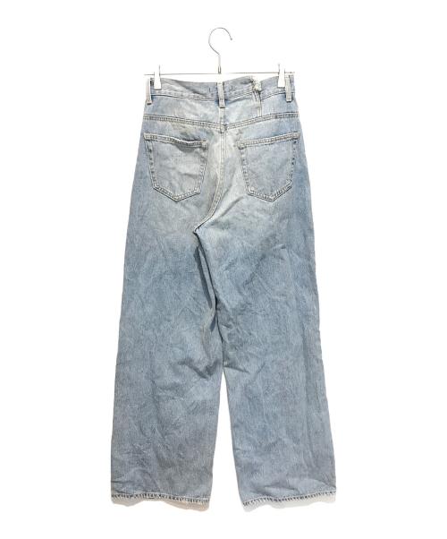 moussy（マウジー）moussy (マウジー) CROSS WAIST WIDE STRAIGHT　010HA211-6001-8 インディゴ サイズ:2の古着・服飾アイテム