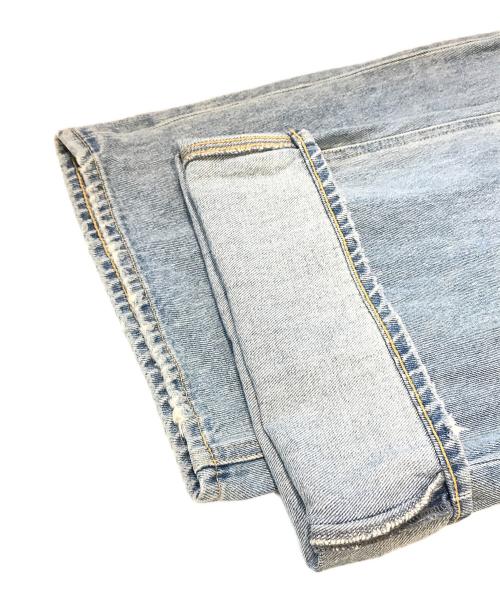 moussy（マウジー）moussy (マウジー) CROSS WAIST WIDE STRAIGHT　010HA211-6001-8 インディゴ サイズ:2の古着・服飾アイテム