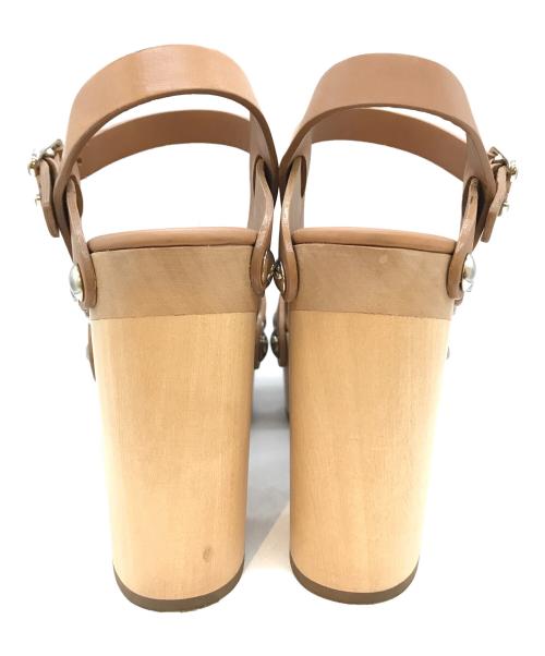 PRADA（プラダ）PRADA (プラダ) ウェッジソールサンダル ブラウン サイズ:35の古着・服飾アイテム