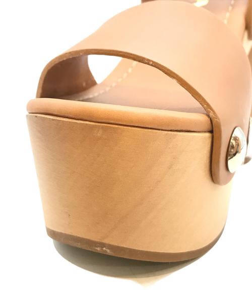PRADA（プラダ）PRADA (プラダ) ウェッジソールサンダル ブラウン サイズ:35の古着・服飾アイテム