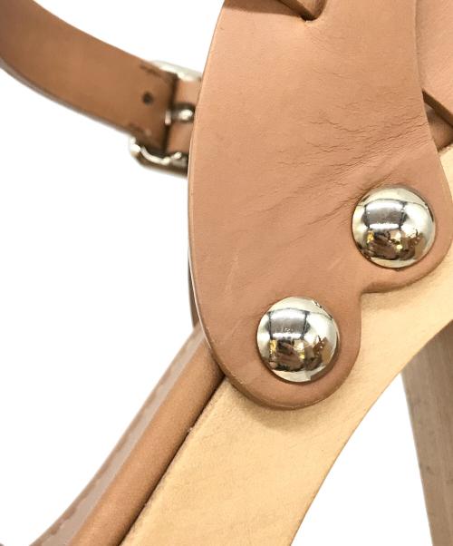 PRADA（プラダ）PRADA (プラダ) ウェッジソールサンダル ブラウン サイズ:35の古着・服飾アイテム