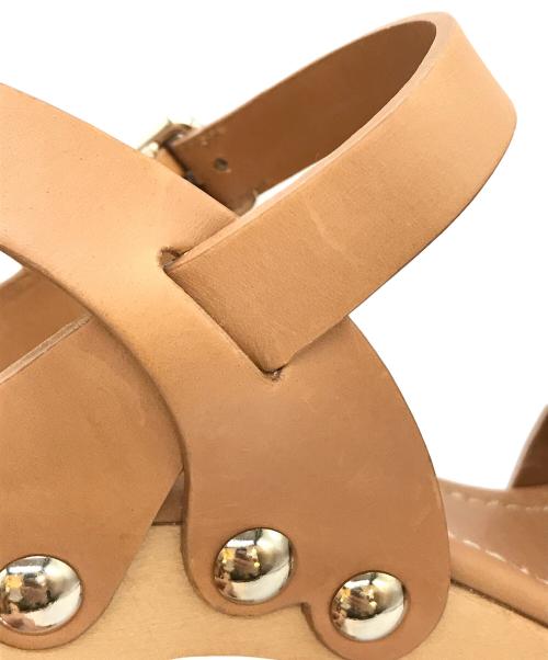 PRADA（プラダ）PRADA (プラダ) ウェッジソールサンダル ブラウン サイズ:35の古着・服飾アイテム