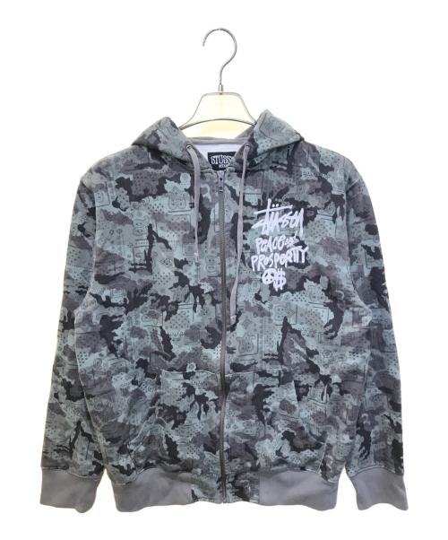 stussy（ステューシー）stussy (ステューシー) パーカー カーキ サイズ:MeDIUMの古着・服飾アイテム