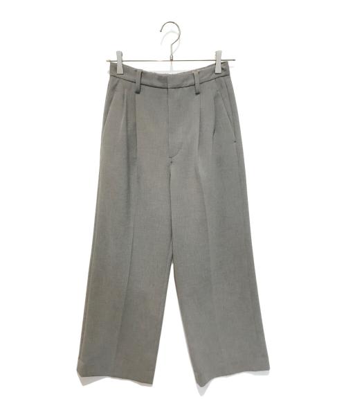 Spick and Span（スピック＆スパン）Spick and Span (スピックアンドスパン) ダブルクロスツータックパンツ グレー サイズ:XSの古着・服飾アイテム