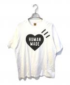 HUMAN MADEヒューマンメイド）の古着「ハートロゴＴシャツ」｜ホワイト