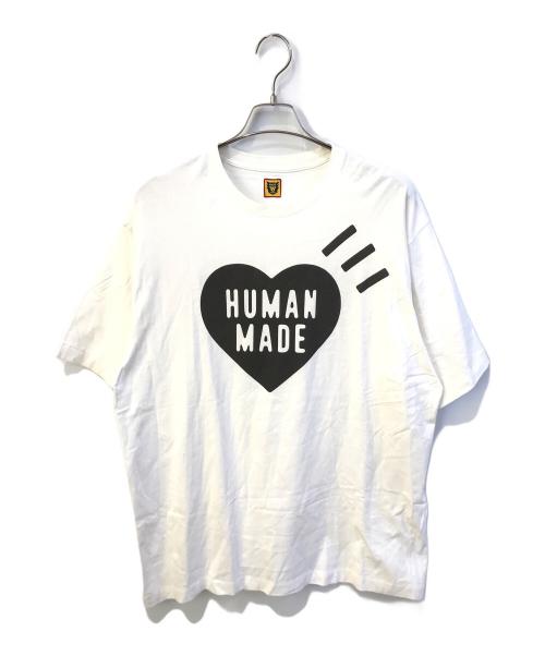 HUMAN MADE（ヒューマンメイド）HUMAN MADE (ヒューマンメイド) ハートロゴＴシャツ ホワイト サイズ:2XLの古着・服飾アイテム