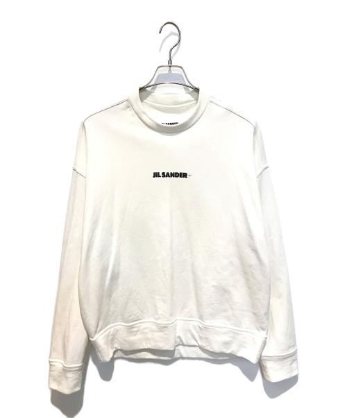 JIL SANDER（ジルサンダー）JIL SANDER (ジルサンダー) クルーネックロゴスウェット ホワイト サイズ:Mの古着・服飾アイテム