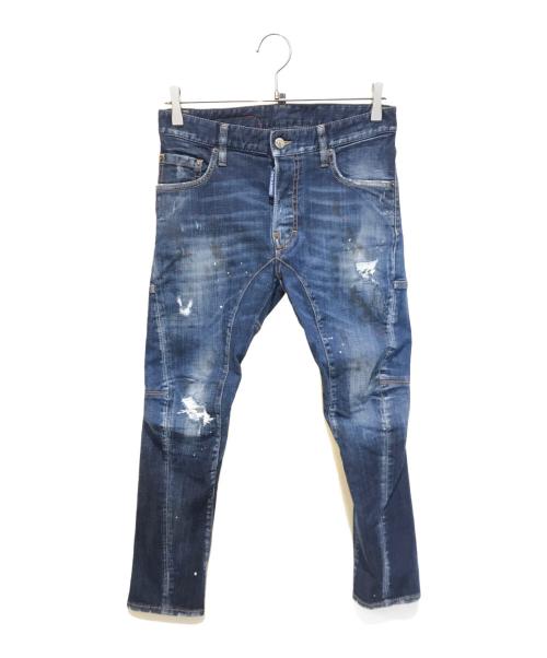 DSQUARED2（ディースクエアード）DSQUARED2 (ディースクエアード) MEDIUM WASH 4 TIDY BIKER JEANS インディゴ サイズ:42の古着・服飾アイテム
