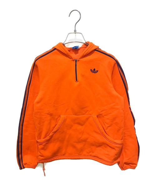 adidas（アディダス）adidas (アディダス) ハーフジップパーカー オレンジ サイズ:表記無しの古着・服飾アイテム