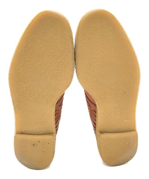 COMME des GARCONS HOMME PLUS（コムデギャルソンオムプリュス）COMME des GARCONS HOMME PLUS (コムデギャルソンオムプリュス) レザー編みラバーシューズ ベージュ サイズ:27の古着・服飾アイテム