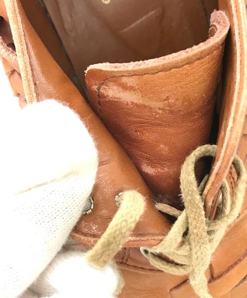 COMME des GARCONS HOMME PLUS（コムデギャルソンオムプリュス）COMME des GARCONS HOMME PLUS (コムデギャルソンオムプリュス) レザー編みラバーシューズ ベージュ サイズ:27の古着・服飾アイテム