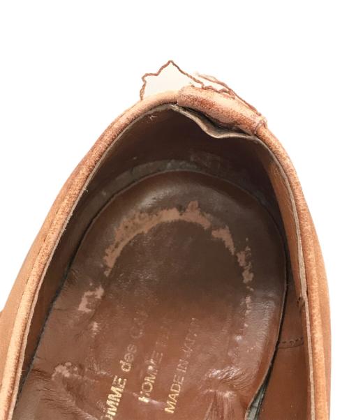 COMME des GARCONS HOMME PLUS（コムデギャルソンオムプリュス）COMME des GARCONS HOMME PLUS (コムデギャルソンオムプリュス) レザー編みラバーシューズ ベージュ サイズ:27の古着・服飾アイテム
