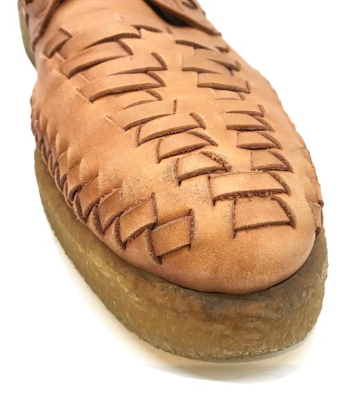 COMME des GARCONS HOMME PLUS（コムデギャルソンオムプリュス）COMME des GARCONS HOMME PLUS (コムデギャルソンオムプリュス) レザー編みラバーシューズ ベージュ サイズ:27の古着・服飾アイテム