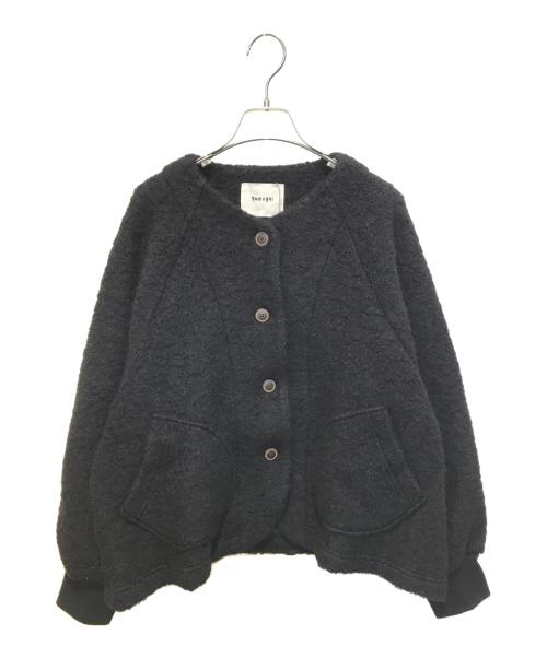 tumugu（ツムグ）tumugu (ツムグ) ウールコットンパイルダブルフェイス ジャケット　TC24406 ブラック サイズ:F 未使用品の古着・服飾アイテム