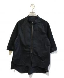 TRUNK HIROKO KOSHINO（トランク ヒロコ コシノ）の古着「ブロッキングデザインジップアップジャケット　RSJLX-31470」｜ネイビー