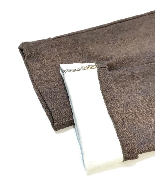 TRUNK HIROKO KOSHINO（トランク ヒロコ コシノ）TRUNK HIROKO KOSHINO (トランク ヒロコ コシノ) 3Dデニムプリントクロップドパンツ　RSLAX-44350 ブラウン サイズ:38の古着・服飾アイテム