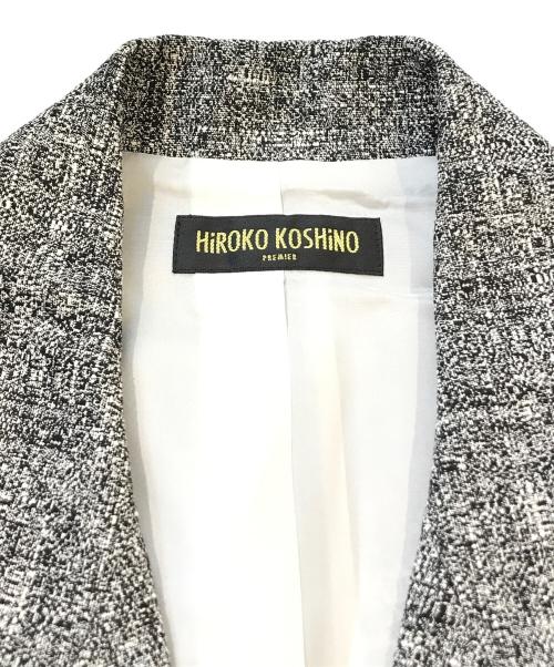 HIROKO KOSHINO（ヒロコ コシノ）HIROKO KOSHINO (ヒロコ コシノ) テーラードジャケット　RRJXC-54360 グレー サイズ:38の古着・服飾アイテム