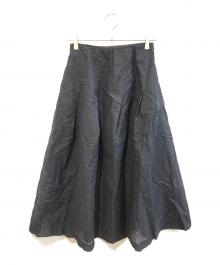 HIROKO KOSHINO  re edition project 165（ヒロココシノリ・エディション・プロジェクト イチロクゴ）の古着「光沢ドットシアーフレアスカート R3HLX-80790」｜ブラック