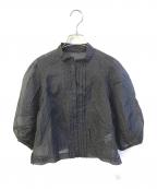 HIROKO KOSHINO  re edition project 165ヒロココシノリ・エディション・プロジェクト イチロクゴ）の古着「光沢ドットシアーブラウス R3BLX-80760」｜ブラック