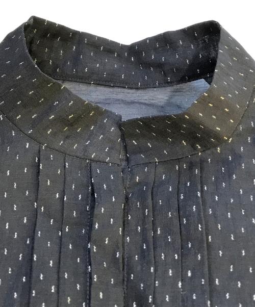 HIROKO KOSHINO  re edition project 165（ヒロココシノリ・エディション・プロジェクト イチロクゴ）HIROKO KOSHINO  re edition project 165 (ヒロココシノリ・エディション・プロジェクト イチロクゴ) 光沢ドットシアーブラウス R3BLX-80760 ブラック サイズ:Sの古着・服飾アイテム