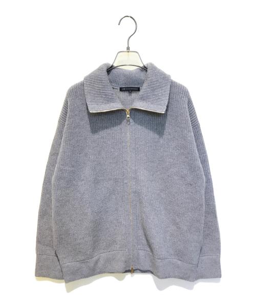 23区（ニジュウサンク）23区 (ニジュウサンク) カシミヤブレンド ジップアップ ニットブルゾン 7112396 グレー サイズ:Mの古着・服飾アイテム