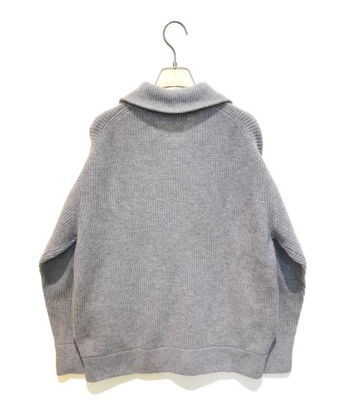 23区（ニジュウサンク）23区 (ニジュウサンク) カシミヤブレンド ジップアップ ニットブルゾン 7112396 グレー サイズ:Mの古着・服飾アイテム