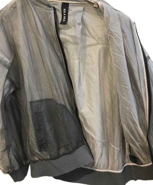 AULA AILA（アウラアイラ）AULA AILA (アウラアイラ) SHEER BLOUSON　1231-02057 グレー サイズ:Sの古着・服飾アイテム