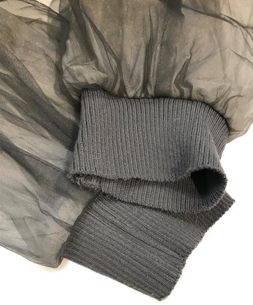 AULA AILA（アウラアイラ）AULA AILA (アウラアイラ) SHEER BLOUSON　1231-02057 グレー サイズ:Sの古着・服飾アイテム