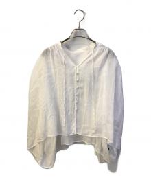 FRAMeWORK（フレームワーク）の古着「ラミーリヨセルギャザークロップドブラウス」｜ホワイト