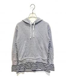 GOOD DESIGN SHOP COMME des GARCONS（グッドデザインショップ コムデギャルソン）の古着「切替ボーダーパーカー」｜グレー