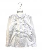 COMME des GARCONS COMME des GARCONSコムデギャルソン コムデギャルソン）の古着「ブザムチョウラウンドカラーシャツ　RT-B01C」｜ホワイト