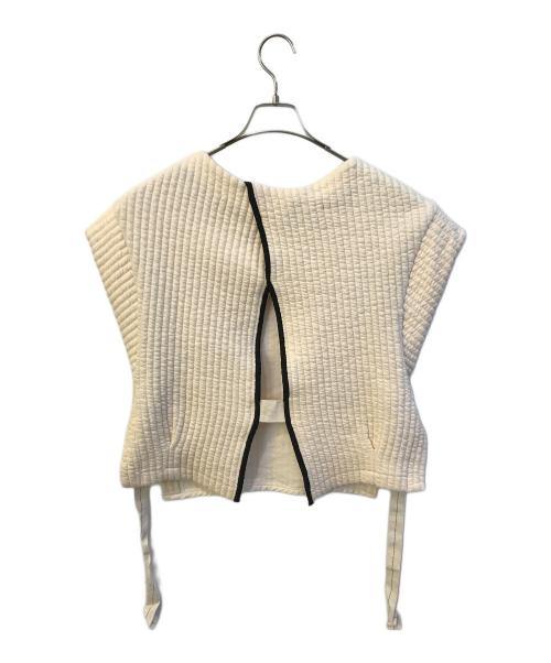 Lallia Mu（ラリア ムー）Lallia Mu (ラリア ムー) パイピングベスト　22134122213412 アイボリー サイズ:SIZE Mの古着・服飾アイテム
