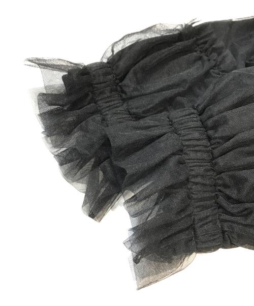 noir kei ninomiya（ノワール ケイ ニノミヤ）noir kei ninomiya (ノワール ケイ ニノミヤ) ナイロンチュールカットソー ブラック サイズ:Sの古着・服飾アイテム