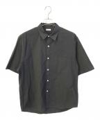 STEVEN ALANスティーブンアラン）の古着「コットンボイルコードレーンシャツ　81162180373」｜ブラック