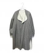 ENFOLDエンフォルド）の古着「ノーカラーコート　300FA130-1620」｜グレー